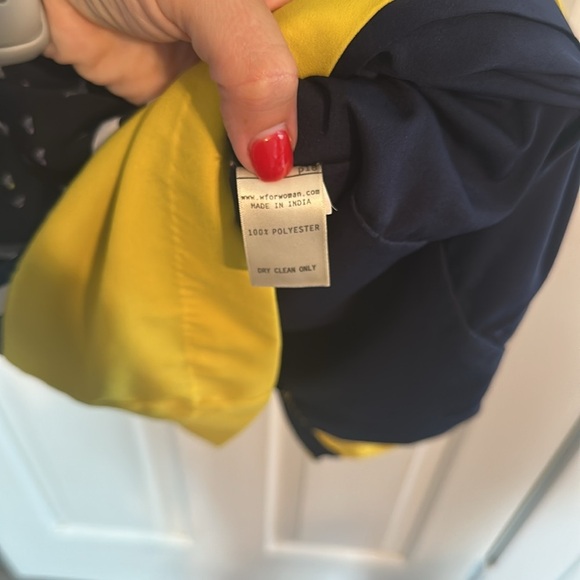 W for woman navy and yellow dress size 6 - Picture 5 of 5